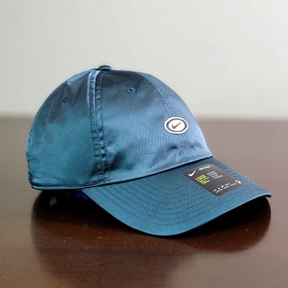 Nike Sportswear NSW Floral Satin Hat Blue Green - Picture 1 of 9